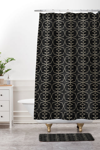 Mirimo Afromood Black Shower Curtain And Mat
