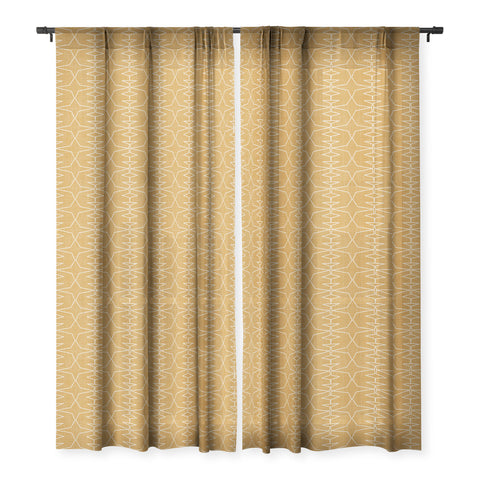 Mirimo Afromood Mustard Sheer Window Curtain