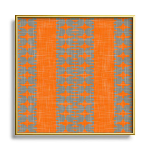 Mirimo Afromood Orange Square Metal Framed Art Print