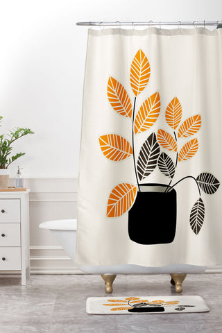 Mirimo Apartment Plant Shower Curtain And Mat