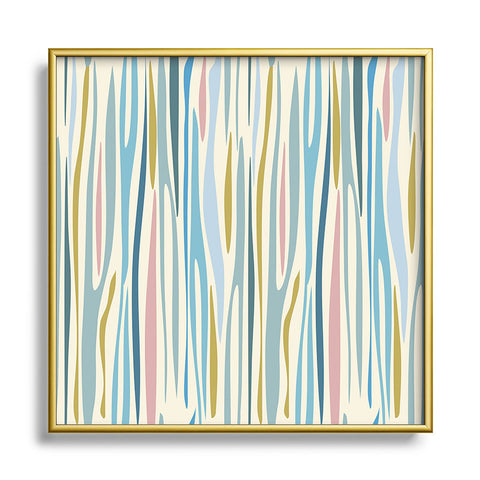 Mirimo Aristo Stripes Square Metal Framed Art Print