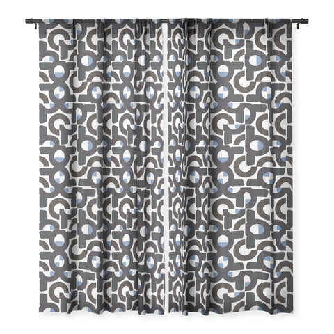Mirimo Aroona Black Sheer Window Curtain
