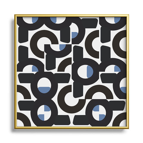 Mirimo Aroona Black Square Metal Framed Art Print