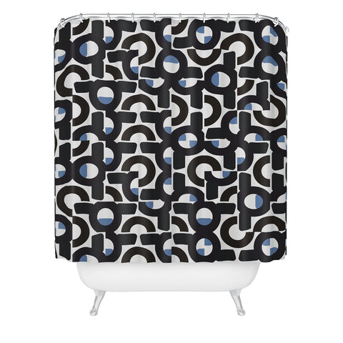 Mirimo Aroona Black Shower Curtain