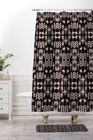 Mirimo Bamako Noir Shower Curtain And Mat