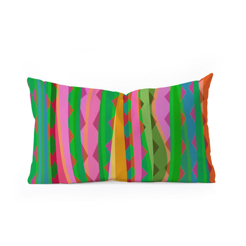 Mirimo Bazaar Brazil Green Oblong Throw Pillow