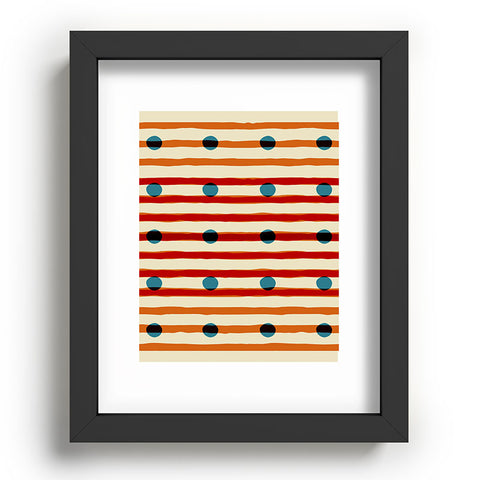 Mirimo blue dots red lines Recessed Framing Rectangle
