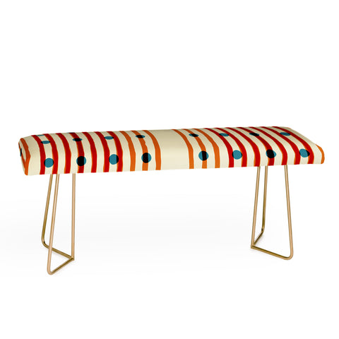 Mirimo blue dots red lines Bench