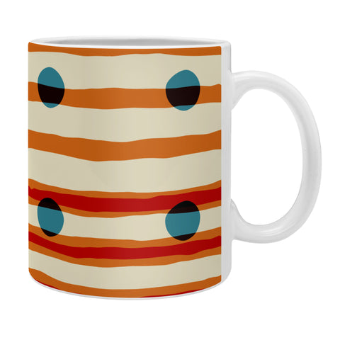 Mirimo blue dots red lines Coffee Mug