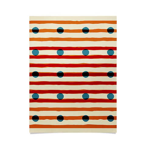 Mirimo blue dots red lines Poster