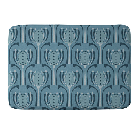 Mirimo Blue Tulips Memory Foam Bath Mat