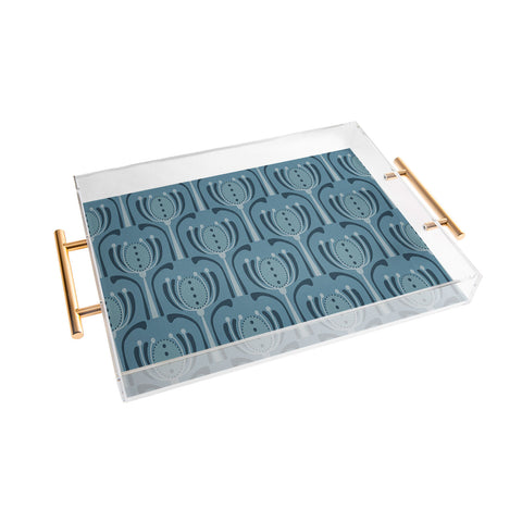 Mirimo Blue Tulips Acrylic Tray