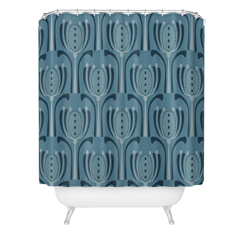 Mirimo Blue Tulips Shower Curtain