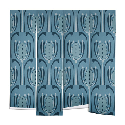 Mirimo Blue Tulips Wall Mural