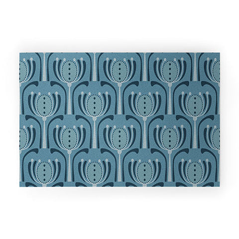 Mirimo Blue Tulips Welcome Mat
