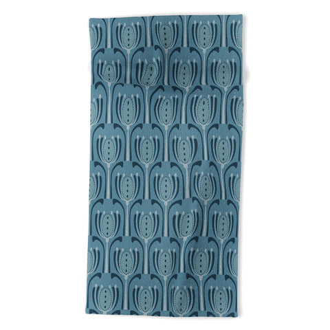 Mirimo Blue Tulips Beach Towel