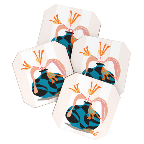 Mirimo Blue Vase Coaster Set