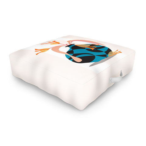 Mirimo Blue Vase Outdoor Floor Cushion