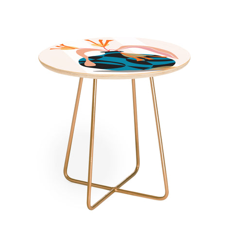 Mirimo Blue Vase Round Side Table
