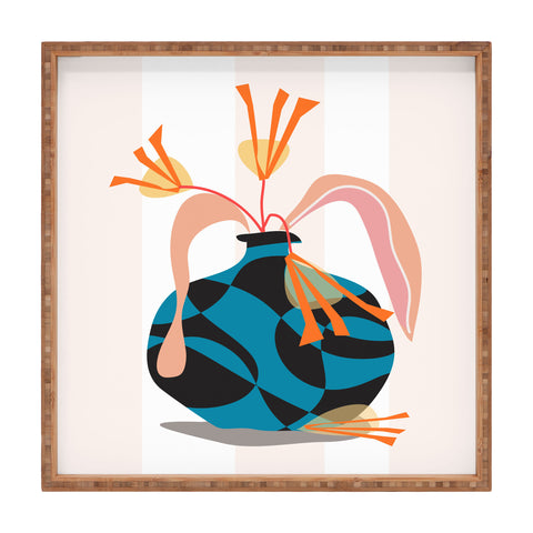 Mirimo Blue Vase Square Tray