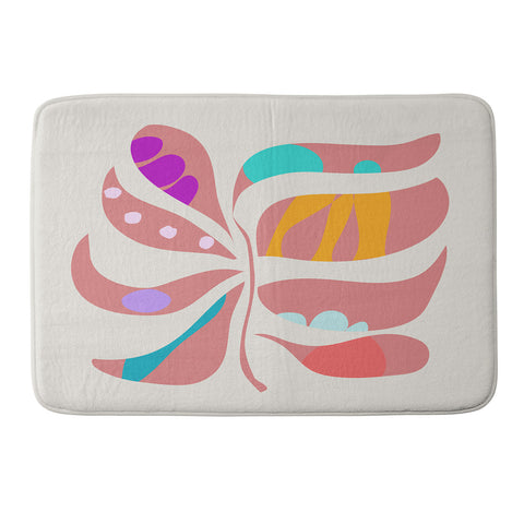 Mirimo Boho Leaf Memory Foam Bath Mat