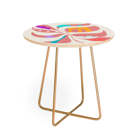 Mirimo Boho Leaf Round Side Table