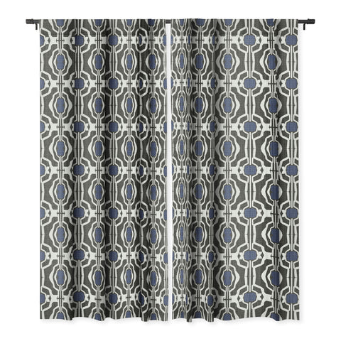 Mirimo Boke Black and Indigo Blackout Window Curtain