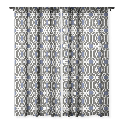 Mirimo Boke Black and Indigo Sheer Window Curtain