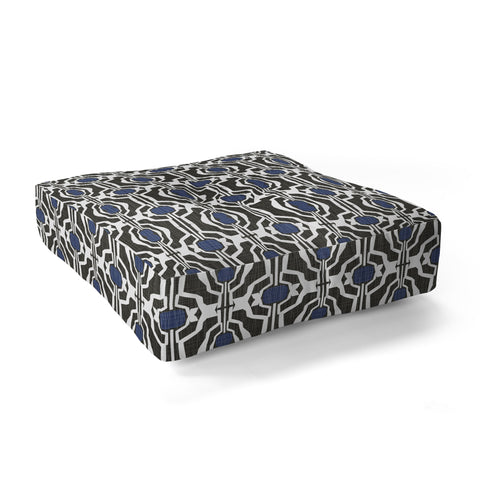 Mirimo Boke Black and Indigo Floor Pillow Square