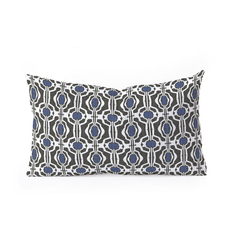 Mirimo Boke Black and Indigo Oblong Throw Pillow