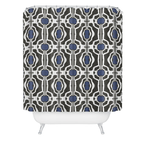 Mirimo Boke Black and Indigo Shower Curtain