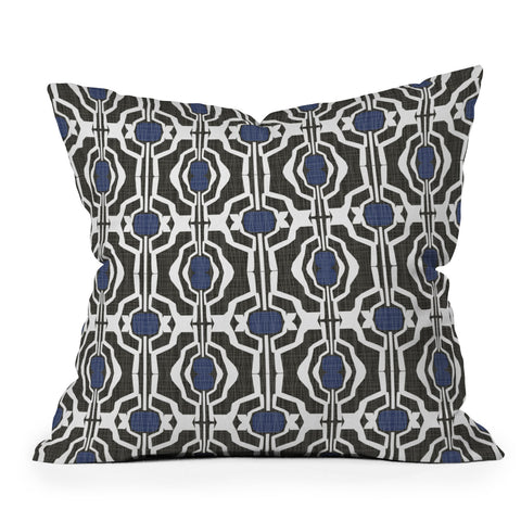 Mirimo Boke Black and Indigo Throw Pillow