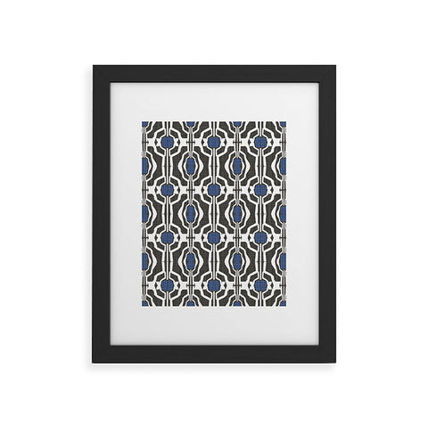 Mirimo Boke Black and Indigo Framed Art Print