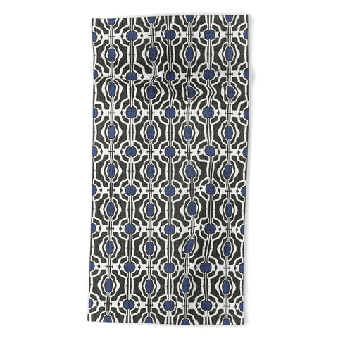 Mirimo Boke Black and Indigo Beach Towel