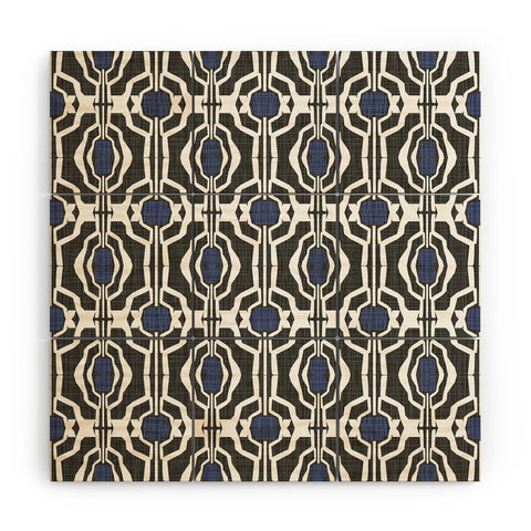 Mirimo Boke Black and Indigo Wood Wall Mural