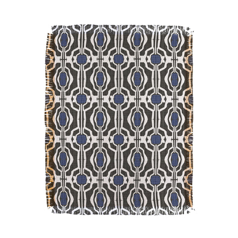 Mirimo Boke Black and Indigo Throw Blanket