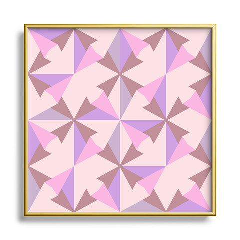 Mirimo Bosa Rosado Square Metal Framed Art Print