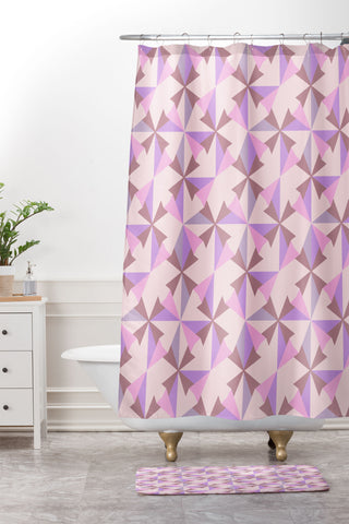 Mirimo Bosa Rosado Shower Curtain And Mat