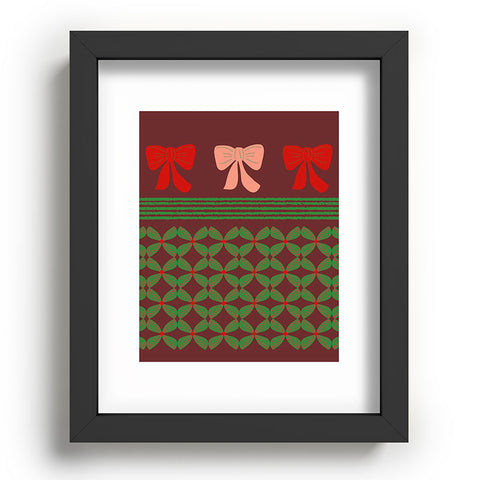 Mirimo Bows and Christmas Greens Recessed Framing Rectangle