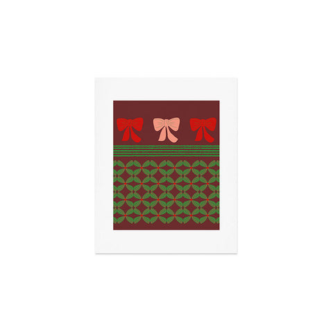 Mirimo Bows and Christmas Greens Art Print