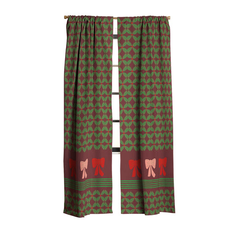 Mirimo Bows and Christmas Greens Blackout Non Repeat