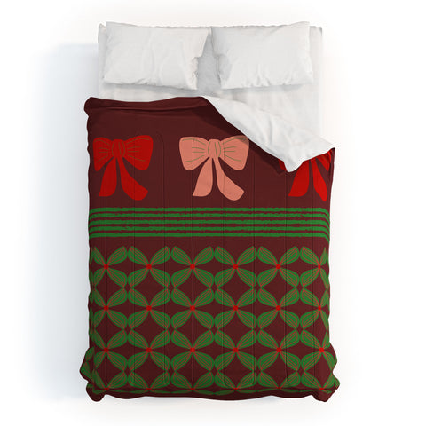 Mirimo Bows and Christmas Greens Comforter