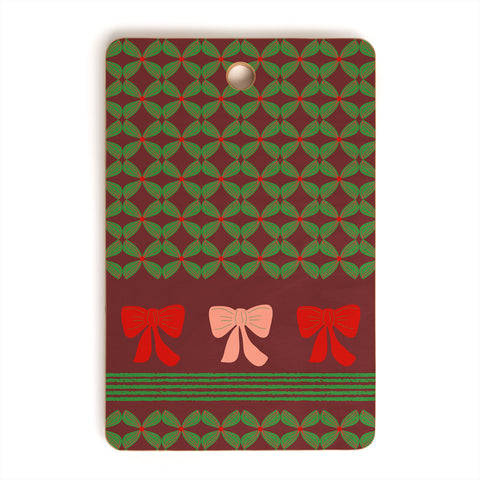 Mirimo Bows and Christmas Greens Cutting Board Rectangle