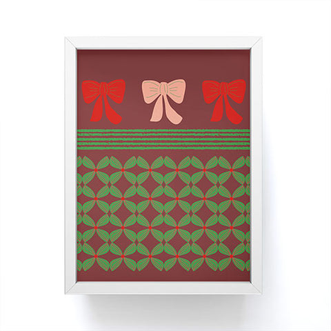 Mirimo Bows and Christmas Greens Framed Mini Art Print