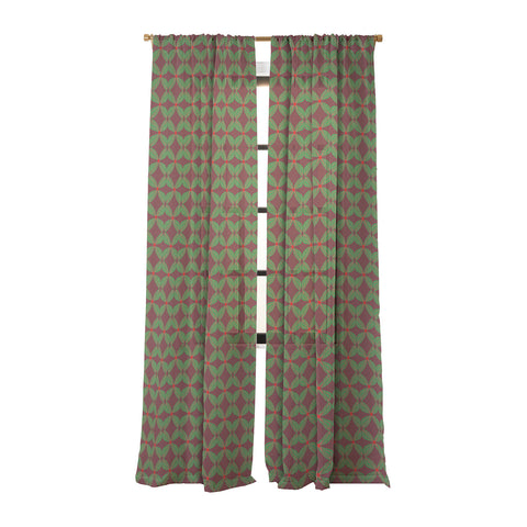 Mirimo Bows and Christmas Greens Sheer Window Curtain