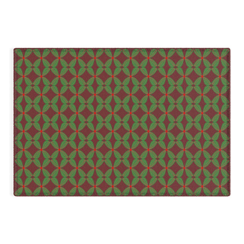 Mirimo Bows and Christmas Greens Outdoor Rug