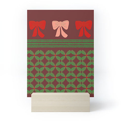 Mirimo Bows and Christmas Greens Mini Art Print