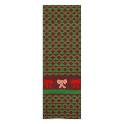 Mirimo Bows and Christmas Greens Yoga Towel