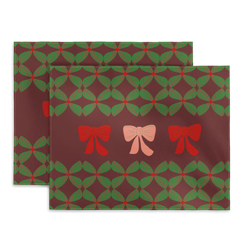 Mirimo Bows and Christmas Greens Placemat