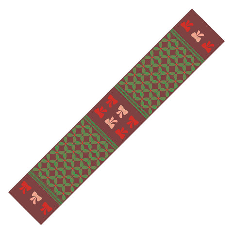 Mirimo Bows and Christmas Greens Table Runner